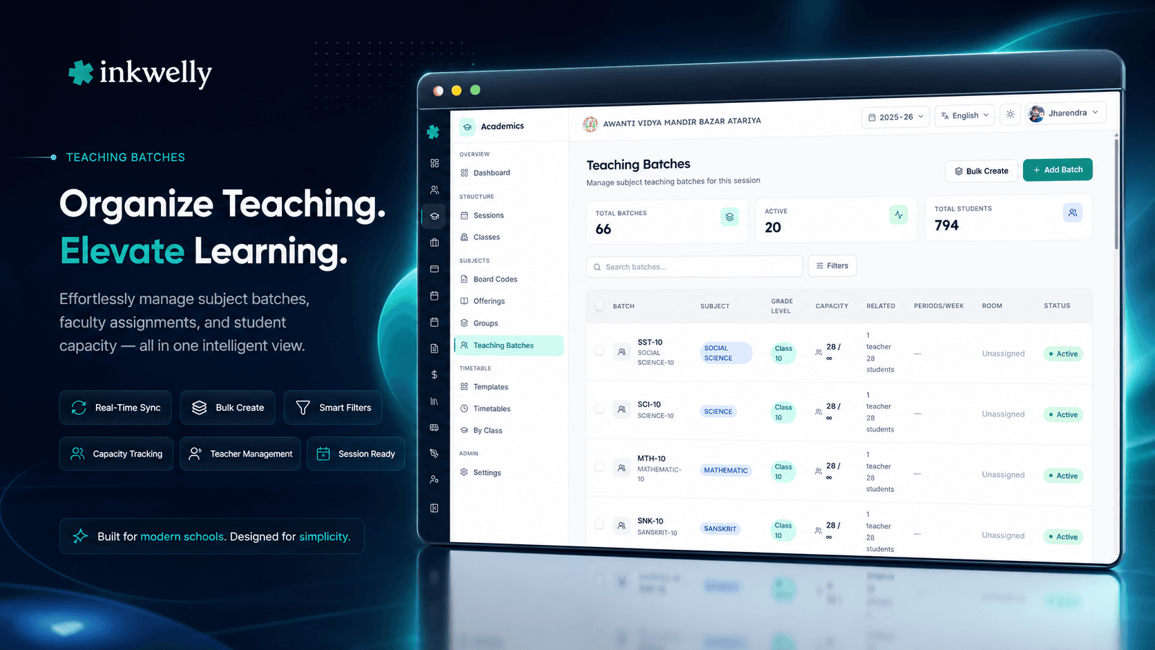 Academic Teaching batches inkwelly