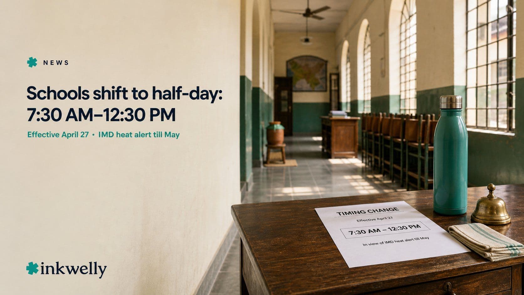 Heatwave school timings india april 2026