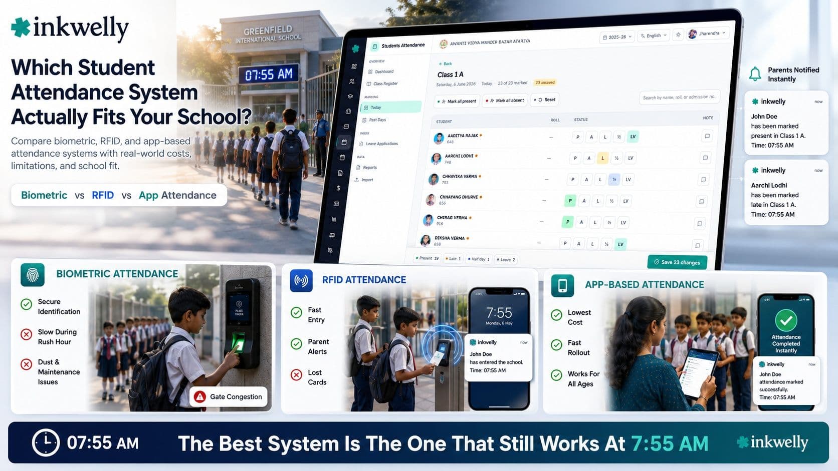 Biometric vs App Attendance for Schools in India 2026