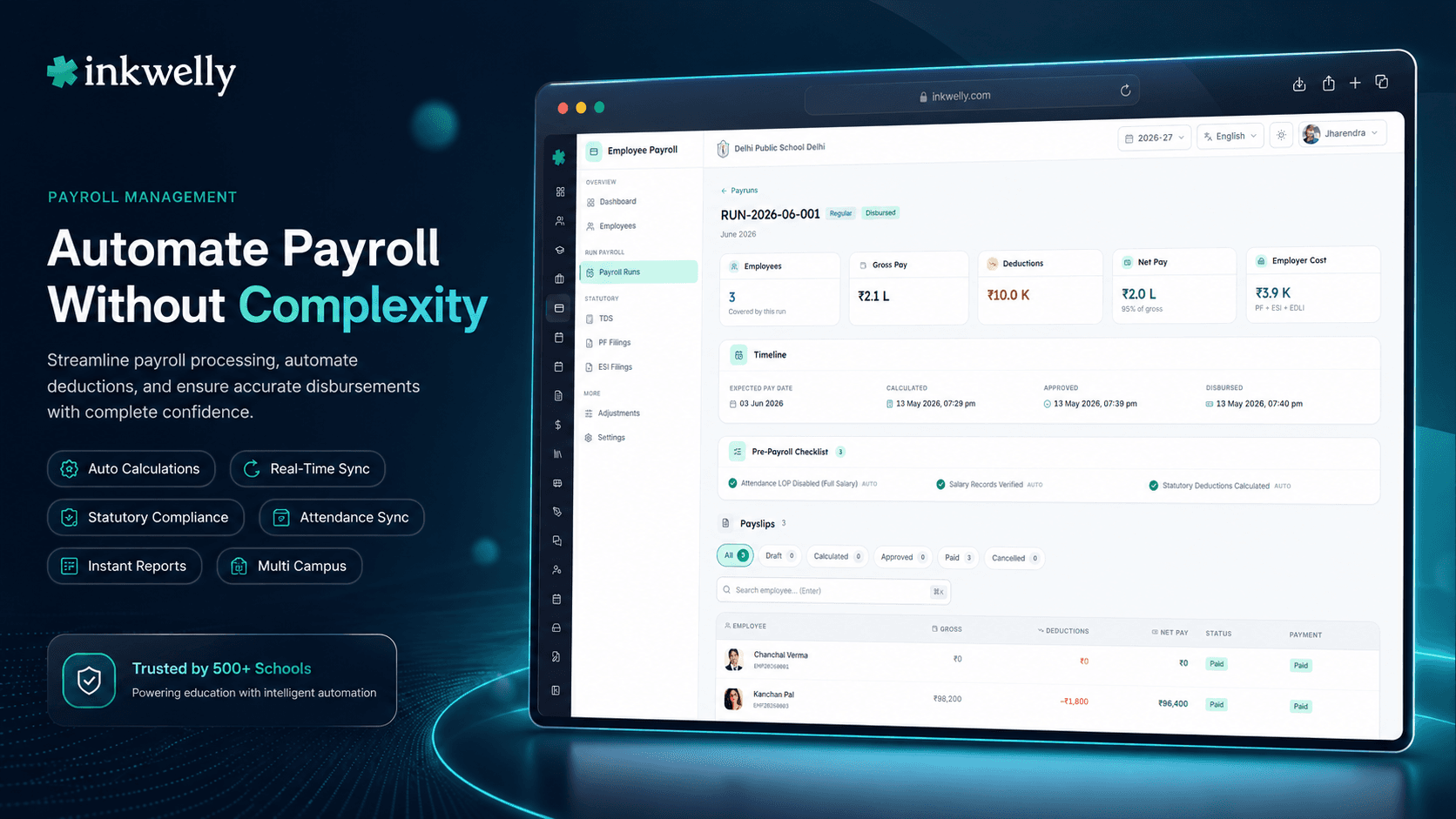 Employee Payroll Pay Periods inkewelly