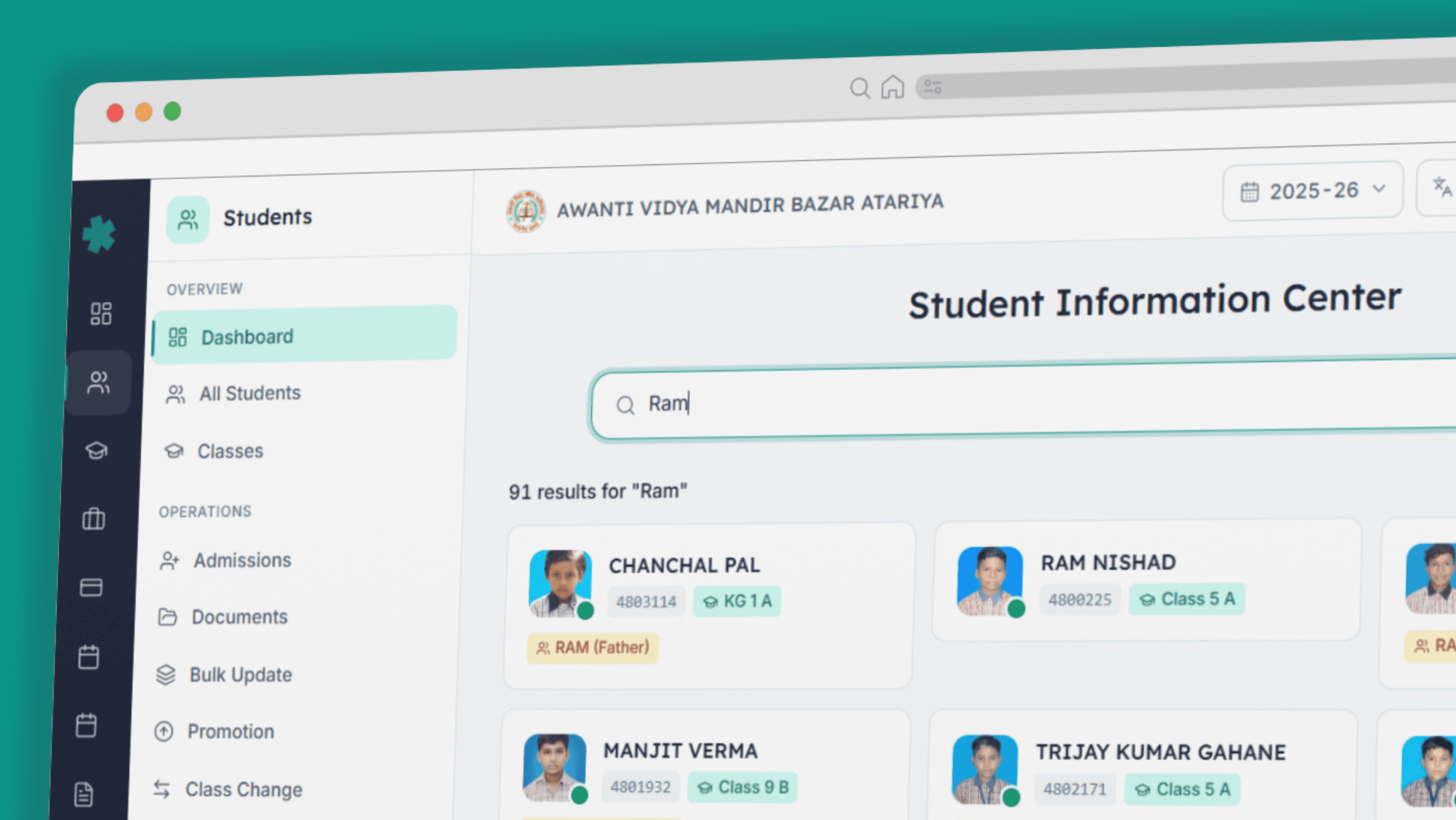 Directory search 1,500 students in 200 ms inkwelly