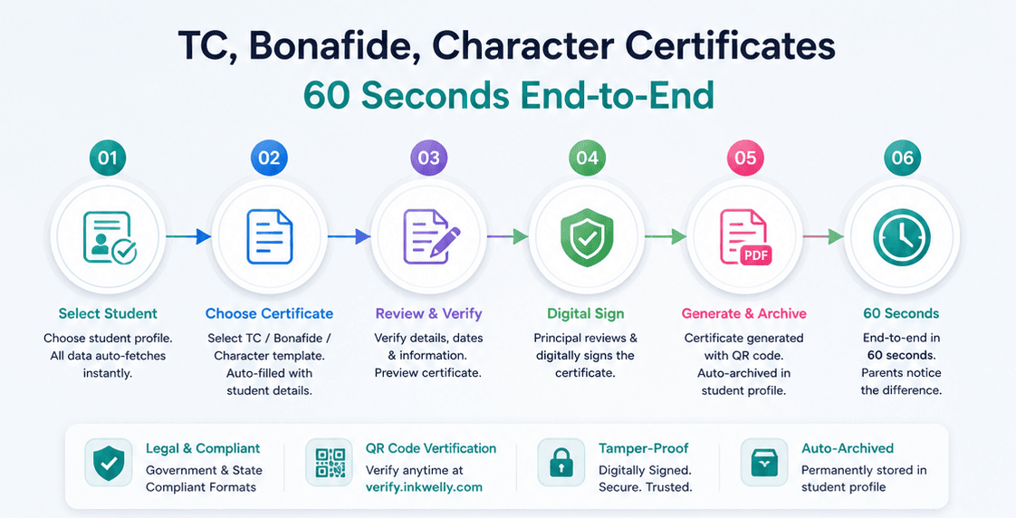 TC Bonafide Character Certificate inkwelly