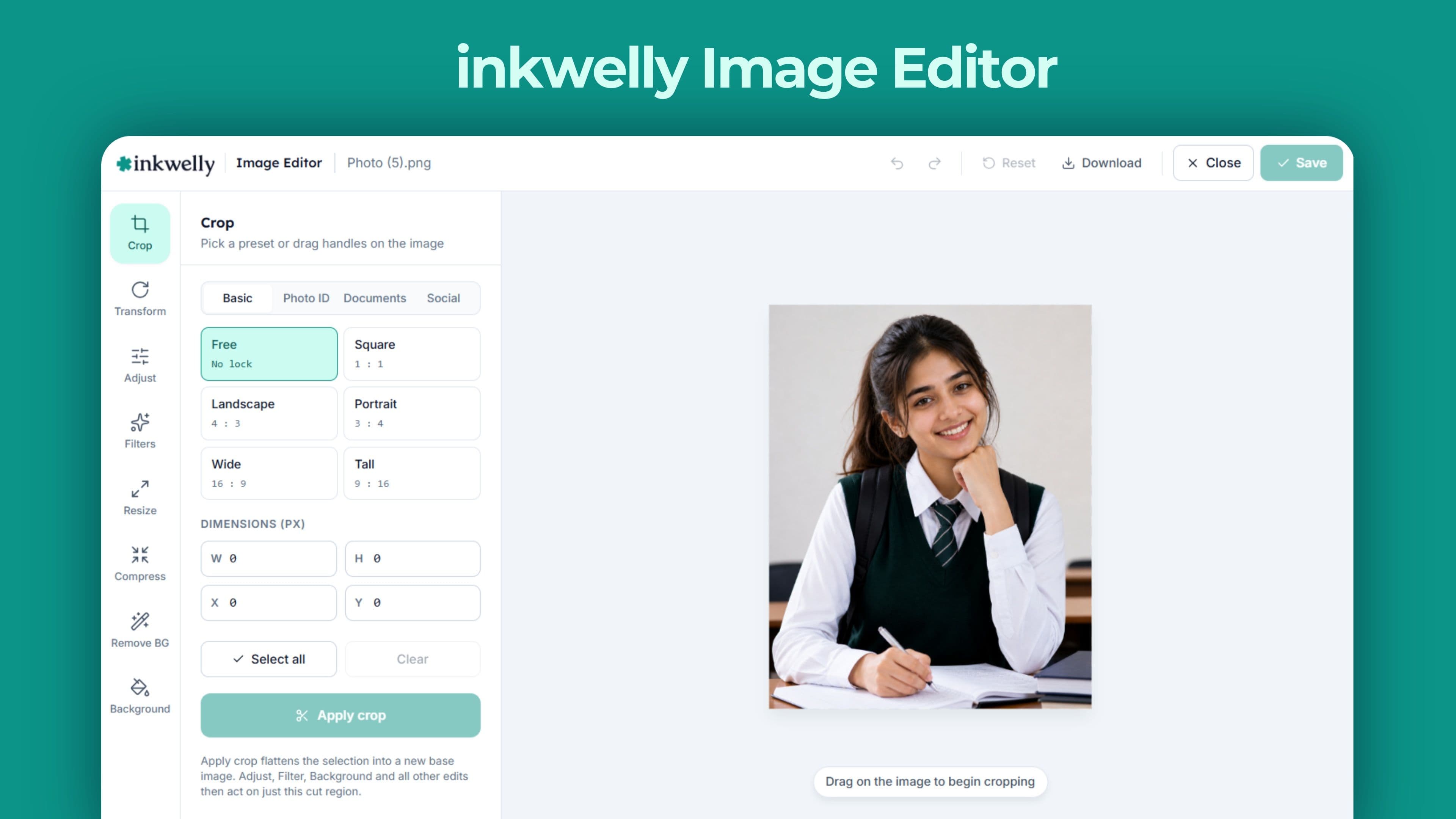 Inkwelly Image Editor