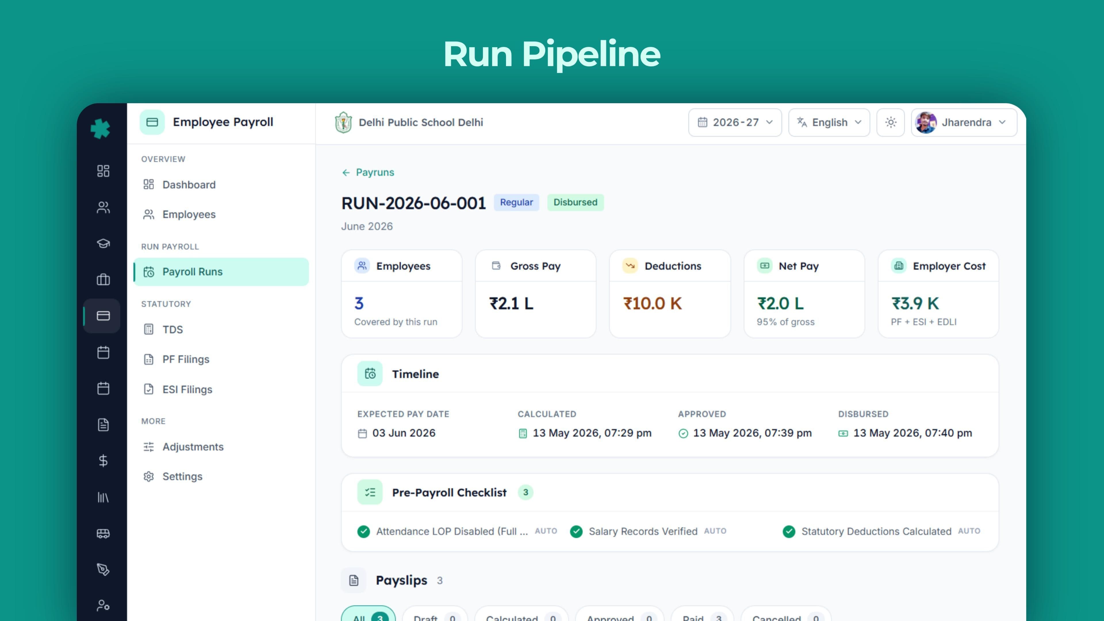 Run pipeline from calculation to bank file
