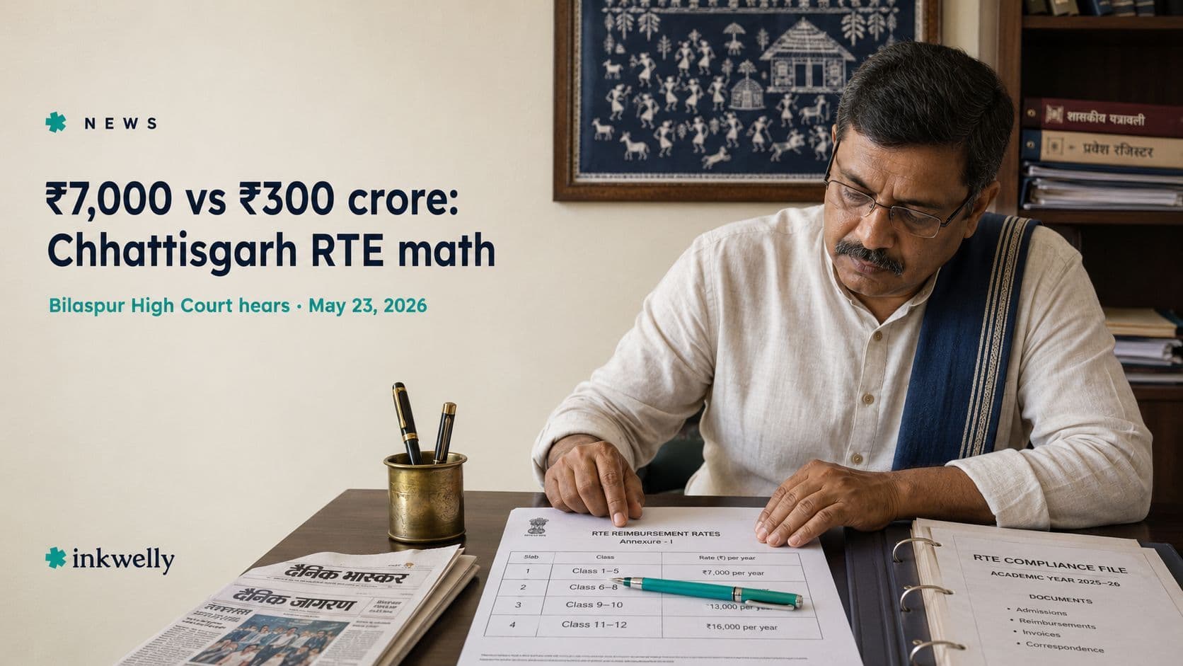 Chhattisgarh rte 7000 300 crore math bilaspur high court english