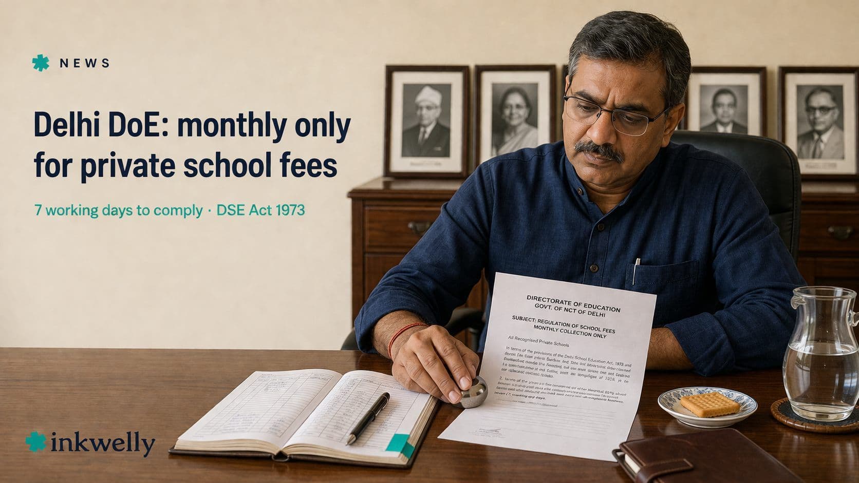 Delhi doe monthly fees 7 day compliance 2026 english